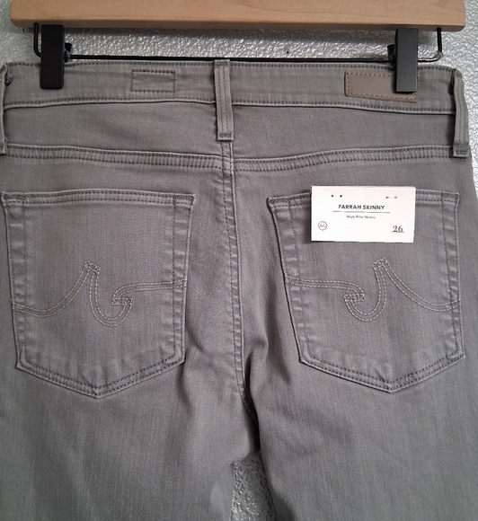NWT AG Adriano Goldschmied Grey Farrah High Rise Skinny Jean   Size 26 - Picture 7 of 11